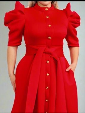 Elegant Red Women's Dress